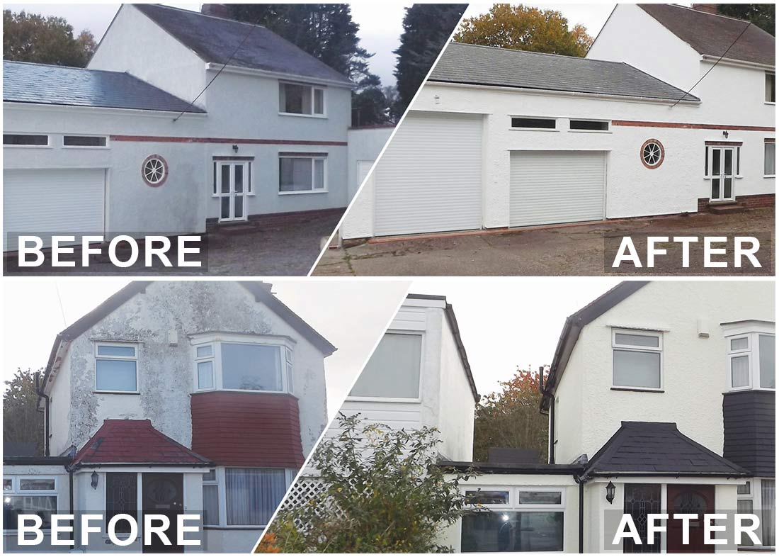 Wall coating - before and after